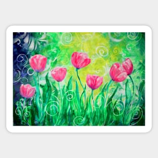 Dancing Tulips by Jan Marvin Sticker